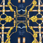 Hermes Scarf Silk Carre 90 Grand Manege Detail Black — view 6