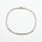 Hermes 18 Cles PM Bracelet Bangle Cuff AG 925 Silver H Logo — view 2