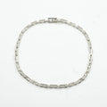 Hermes 18 Cles PM Bracelet Bangle Cuff AG 925 Silver H Logo