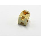 Hermes Earrings Cage Ash Cube White Gold Metal — view 2