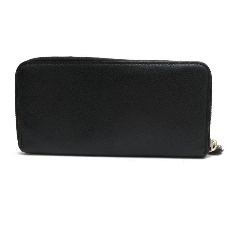 Yves Saint Laurent Long Wallet Women Leather Black — view 2