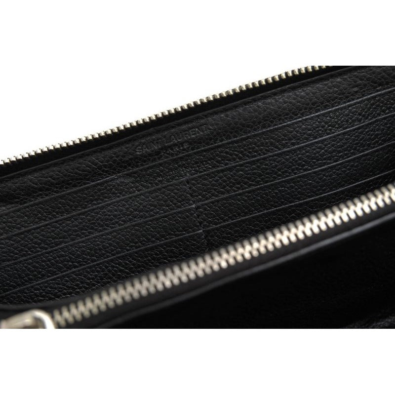 Yves Saint Laurent Long Wallet Women Leather Black — view 7