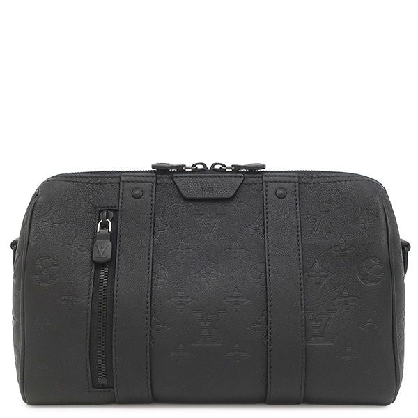 Louis Vuitton Shoulder Bag City Keepall Leather Monogram Shadow Noir Black