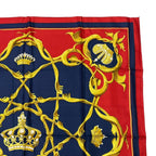 Hermes Scarf Carre 90 Silk Couronnes Crown Red — view 3