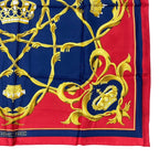 Hermes Scarf Carre 90 Silk Couronnes Crown Red — view 5