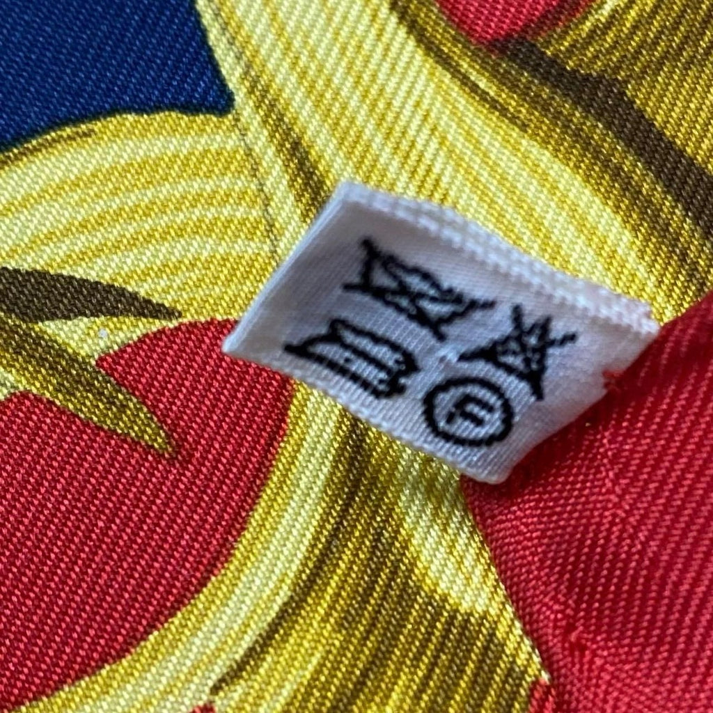 Hermes Scarf Carre 90 Silk Couronnes Crown Red — view 8