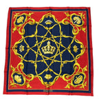 Hermes Scarf Carre 90 Silk Couronnes Crown Red