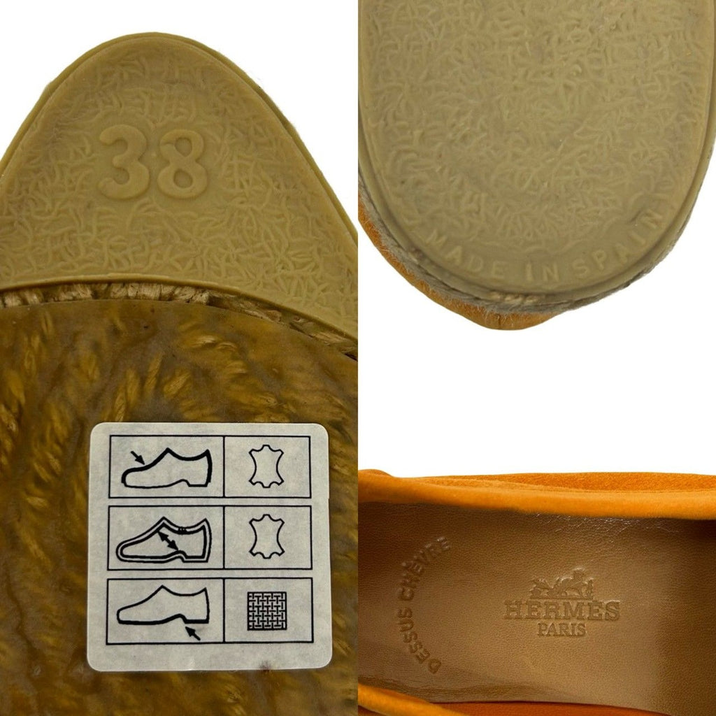 Hermes and Espadrille Slip Ons Logo Suede Loafers — view 3