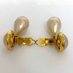 Chanel Gold Pearl White Coco Mark — view 5