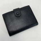 Chanel Coco Mark Clasp Bifold Wallet Black Caviar Leather — view 2