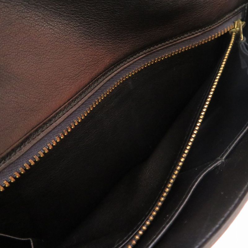 Hermes Ettrivert Box Calf Black Gold Hardware 00 Vintage Clutch Bag — view 5