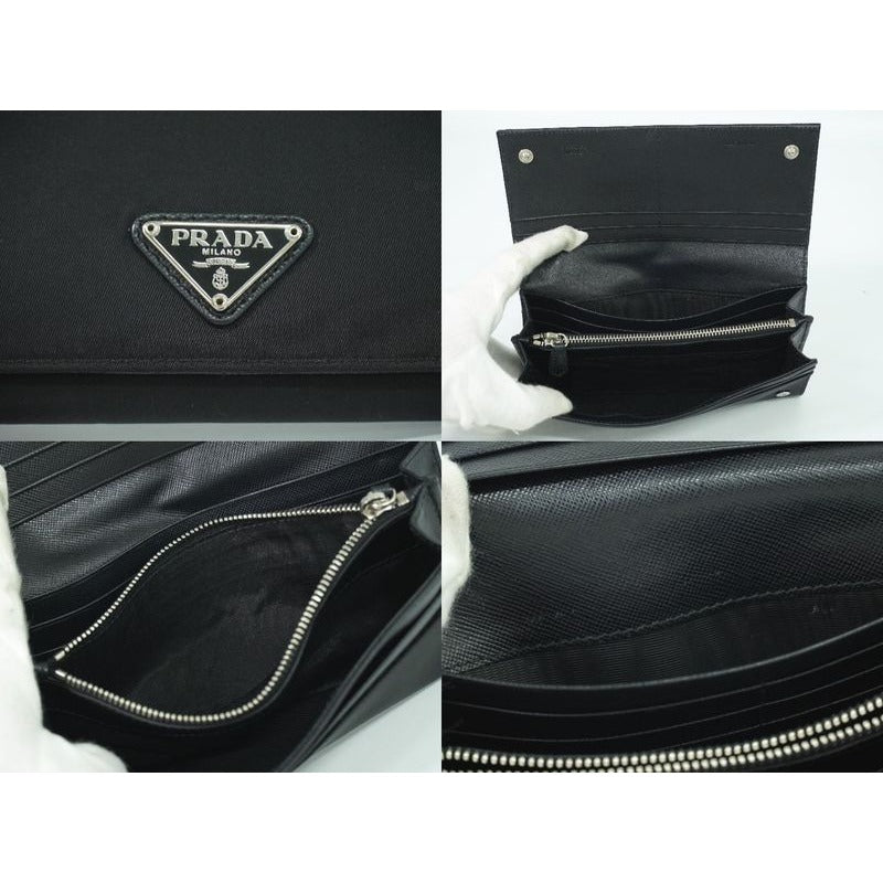 Prada Nylon Long Wallet Black — view 8