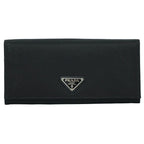 Prada Nylon Long Wallet Black