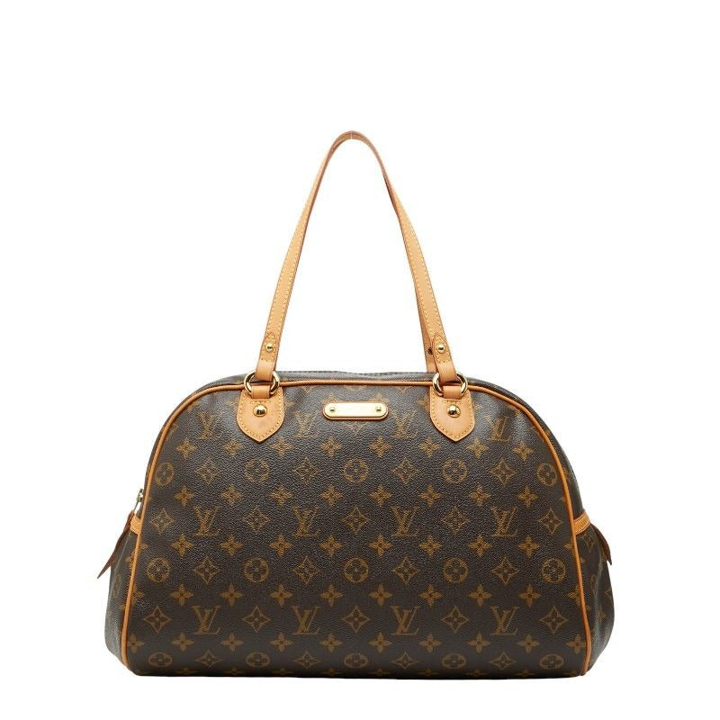 Louis Vuitton Monogram Montorgueil GM Tote Brown Leather