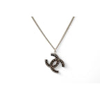 Chanel Coco Mark Rhinestone Black Silver 05 — view 2
