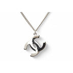 Chanel Coco Mark Rhinestone Black Silver 05 — view 3