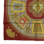 Hermes Carre 90 Scarf Silk Saber Decorative Bag Poste Et Cavalerie Red — view 4