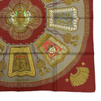 Hermes Carre 90 Scarf Silk Saber Decorative Bag Poste Et Cavalerie Red — view 5