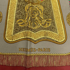 Hermes Carre 90 Scarf Silk Saber Decorative Bag Poste Et Cavalerie Red — view 6