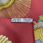 Hermes Carre 90 Scarf Silk Saber Decorative Bag Poste Et Cavalerie Red — view 7
