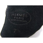 Hermes Lambskin Gloves Winter Gear Size 7 1/2 Black Fr2055 — view 3