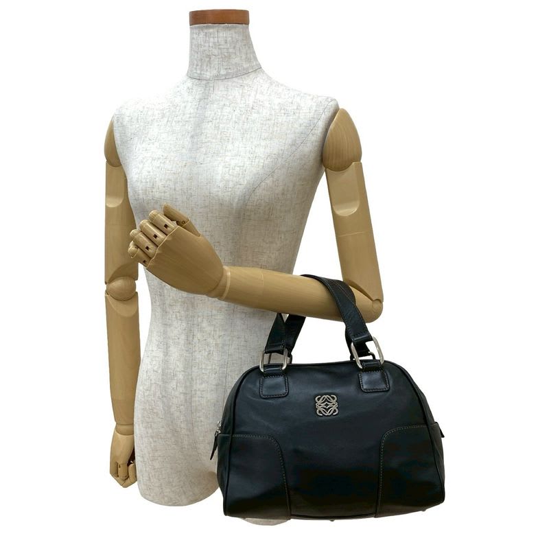 Loewe Anagram Logo Silver Hardware Stitch Leather Handbag Mini — view 3
