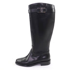 Louis Vuitton West Side Line LV Logo Leather Long Boots Black 36 — view 4