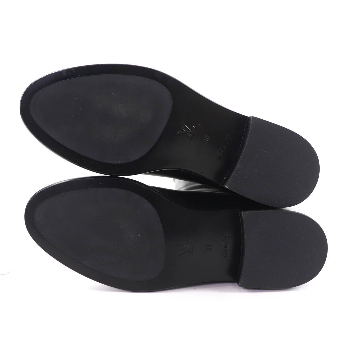 Louis Vuitton West Side Line LV Logo Leather Long Boots Black 36 — view 6