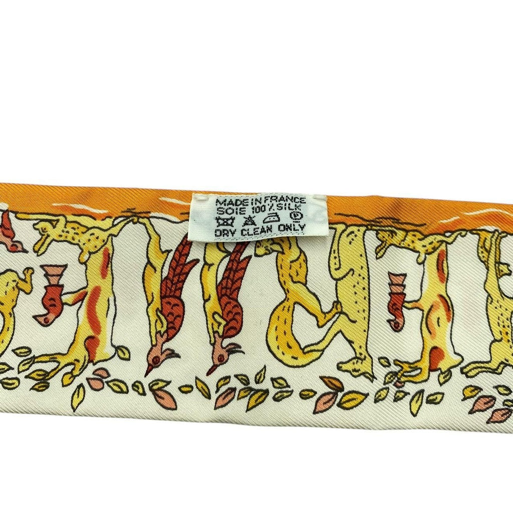 Hermes Twilly Scarf Silk Willy Alphabet 3 Forest Animals — view 3
