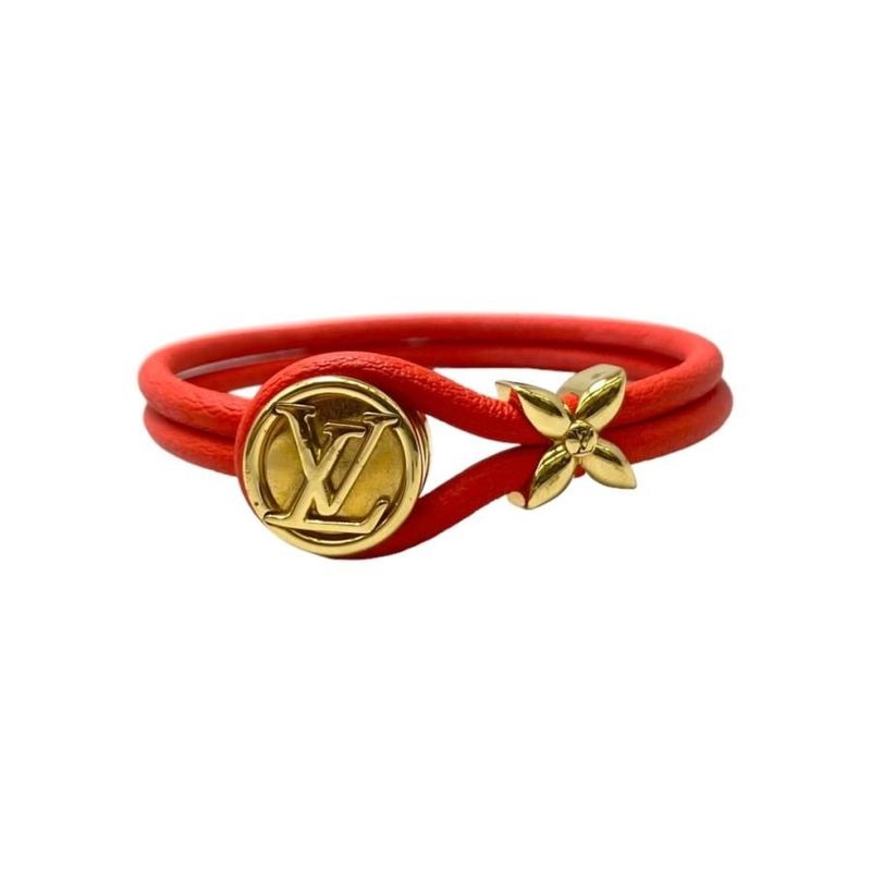 Louis Vuitton Bracelet Keepsake Cles Set M6678 E Orange Gold Color