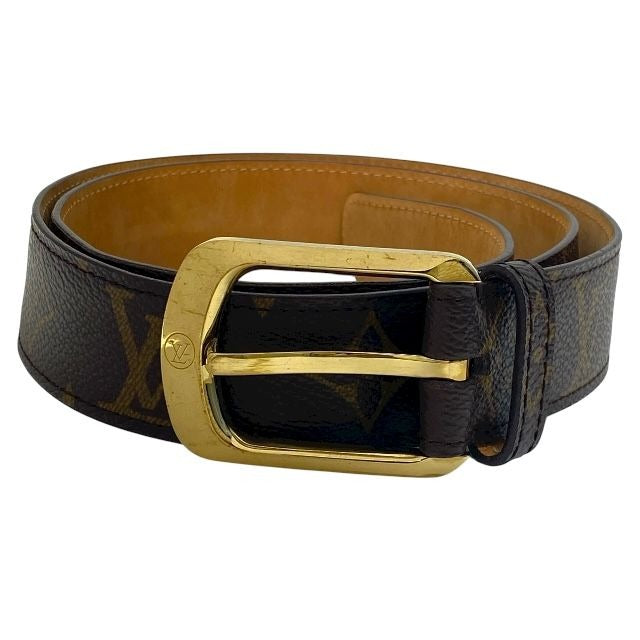 Louis Vuitton M6919 Ct0065 Belt Santure Ellipse Monogram Canvas Brown Gold Logo — view 2