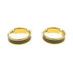 Hermes Earrings Olympe Etoupe Gold Hardware Brown Pair Of Accessories — view 5