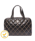 Chanel Handbag Gold Wild Stitch