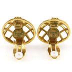 Chanel Logo Vintage Gold Plated 16.4 g Earrings — view 5