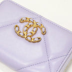 Chanel Coin Case 19 zip Purse Lambskin Lavender Antique — view 6