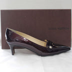 Louis Vuitton Stored Item Enamel Brown Heel 37 — view 3