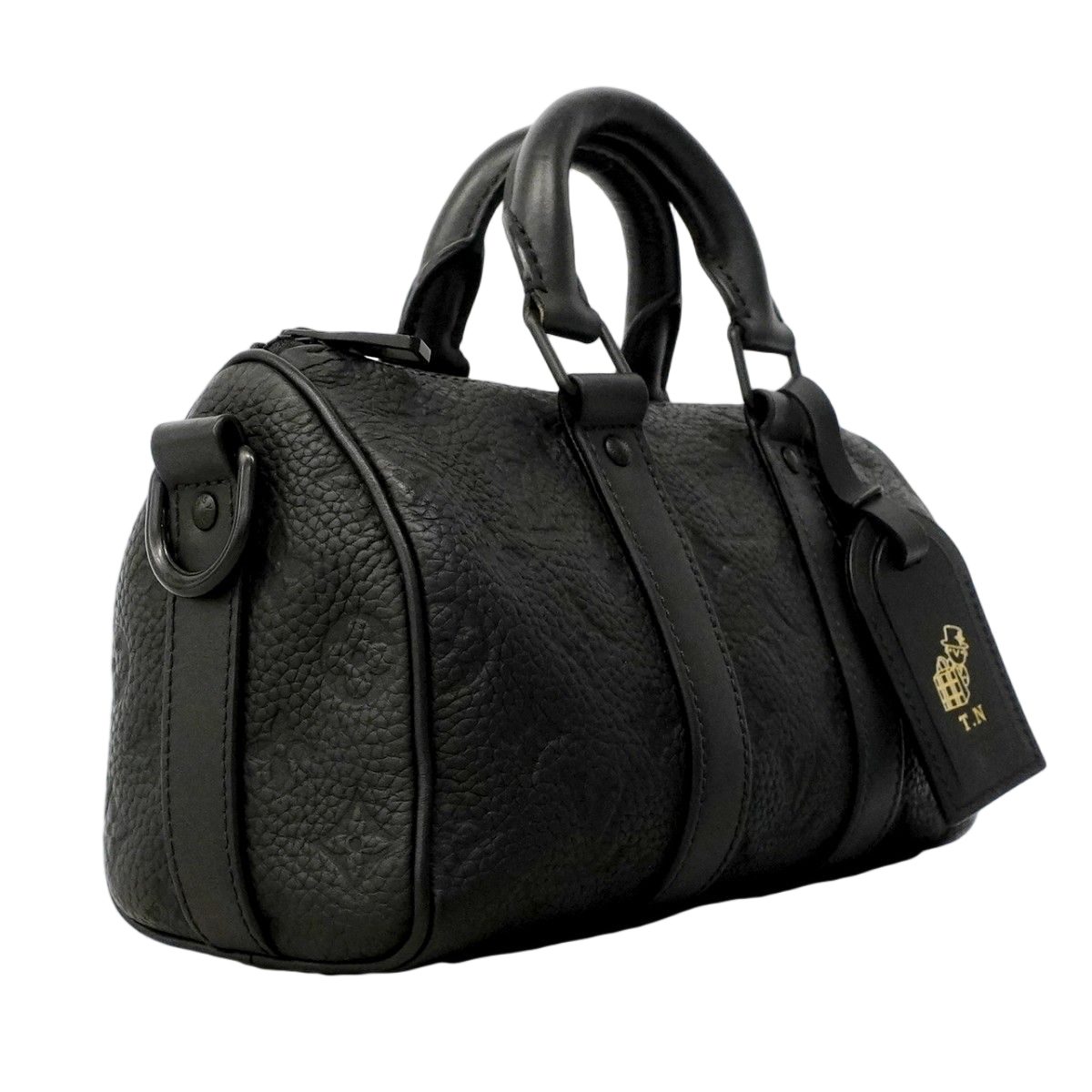 Louis Vuitton Handbag Monogram Taurillon Keepall Bandouliere 25 Black 2-Way — view 2