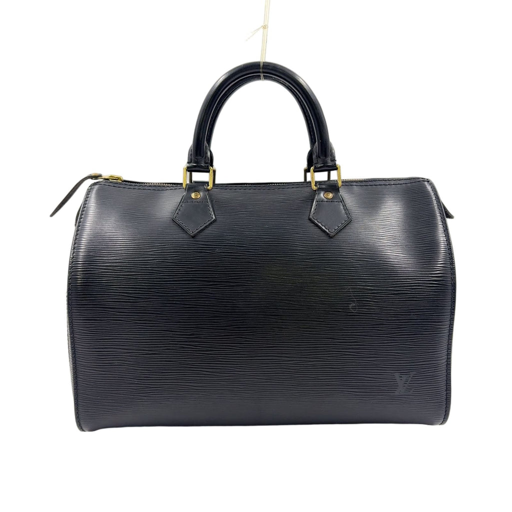 Louis Vuitton Speedy 30 Epi Noir Leather Black Handbag Gold