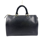 Louis Vuitton Speedy 30 Epi Noir Leather Black Handbag Gold