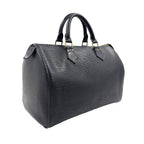 Louis Vuitton Speedy 30 Epi Noir Leather Black Handbag Gold — view 2
