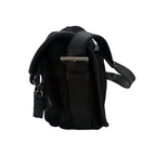Prada Tessuto Triangle Logo Black Silver Nylon Leather Shoulder Bag — view 3