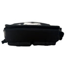 Prada Tessuto Triangle Logo Black Silver Nylon Leather Shoulder Bag — view 4