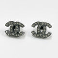 Chanel Earrings CC Mark Antique Metal