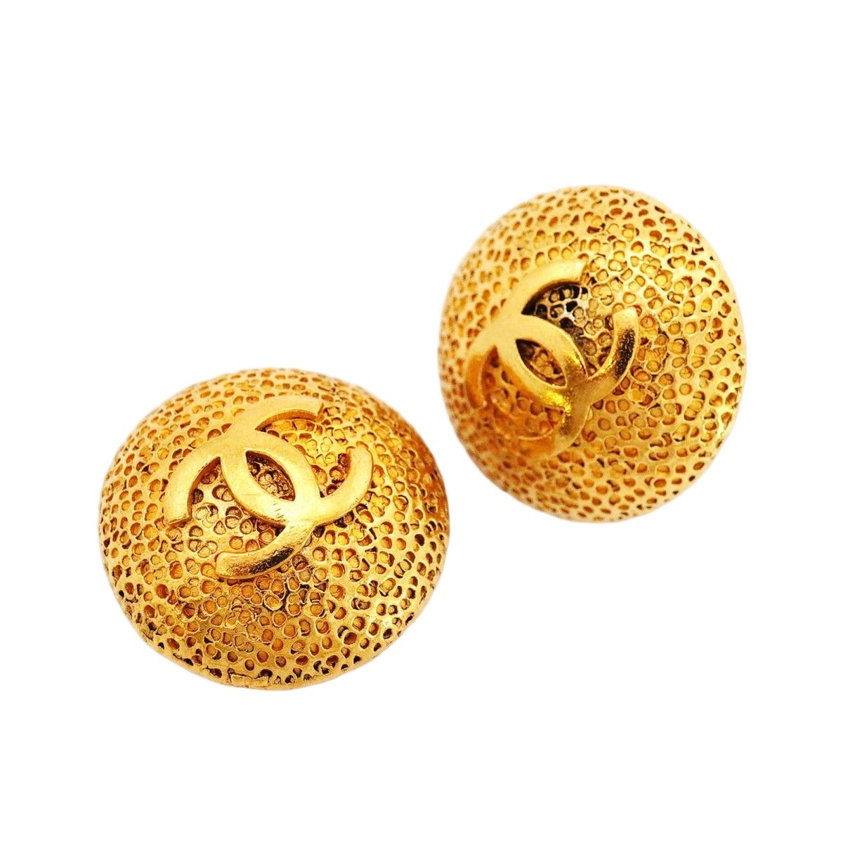 Chanel Earrings Vintage CC Logo Round — view 2
