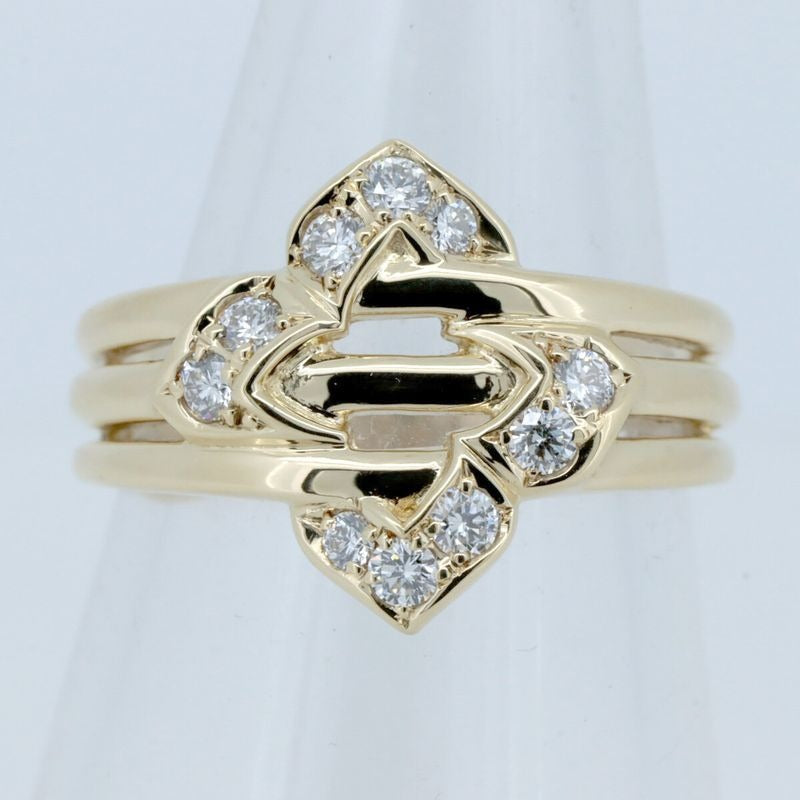 Dior Diamond Ring Size 13 18K Yellow Gold — view 2