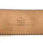 Gucci Interlocking Buckle Guccissima Leather Belt Black — view 8