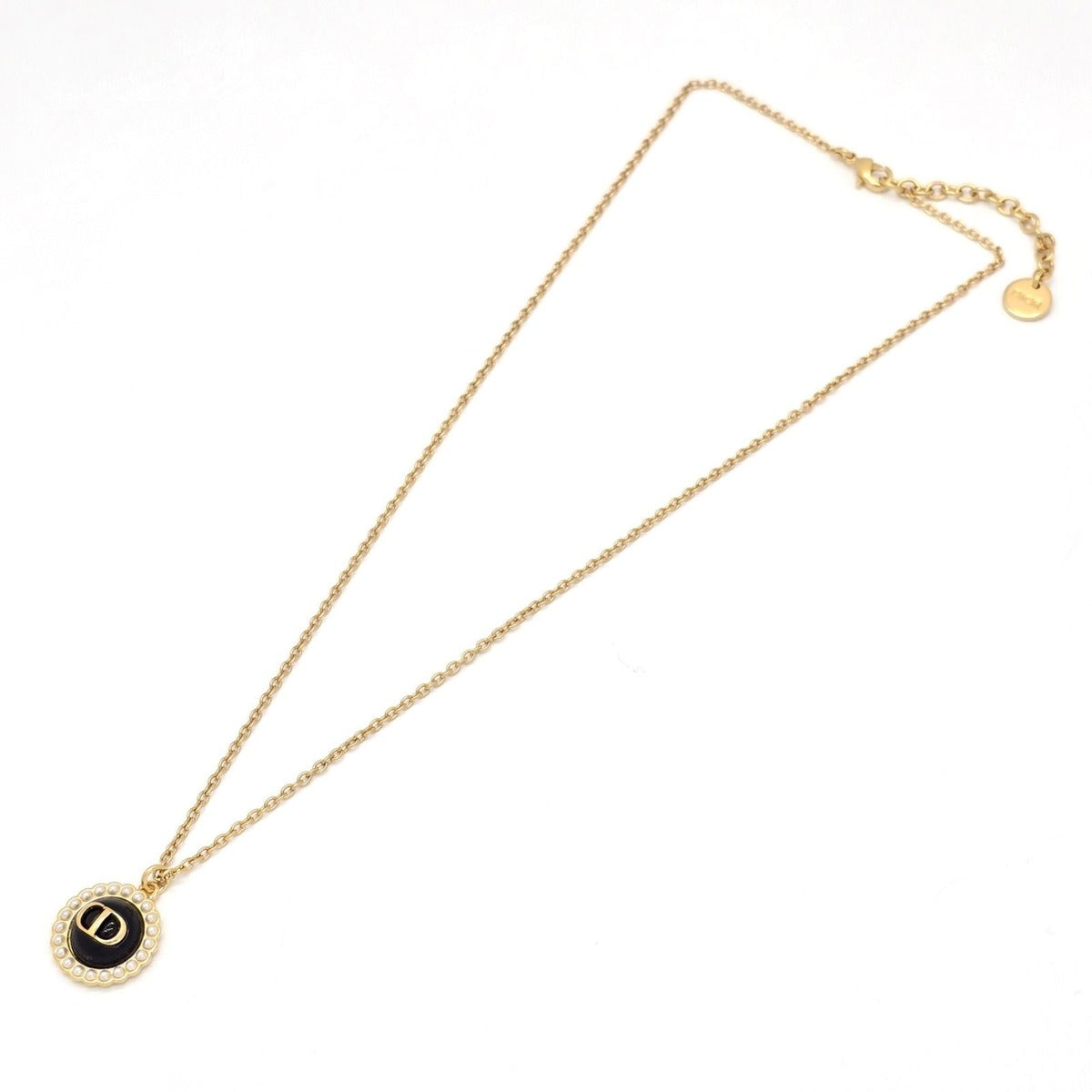 Dior Petit CD Pendant Necklace Gold — view 2
