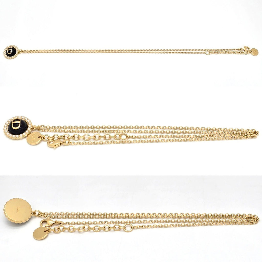 Dior Petit CD Pendant Necklace Gold — view 3