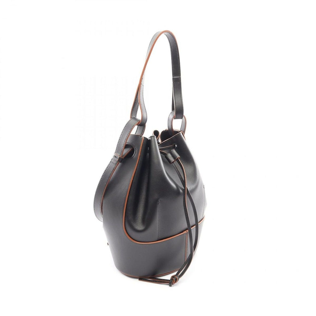 Loewe Shoulder Bag Balloon Drawstring 2-Way Black Leather Anagram — view 2