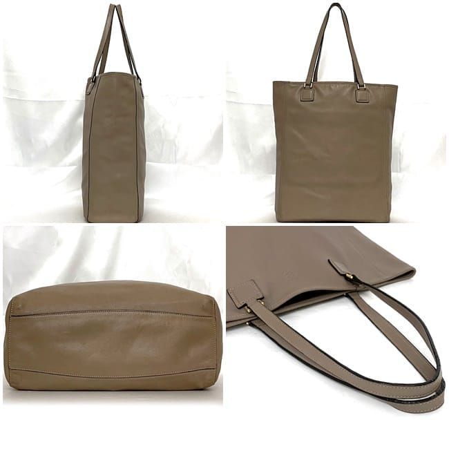 Loewe Tote Bag Beige Anagram Leather — view 3